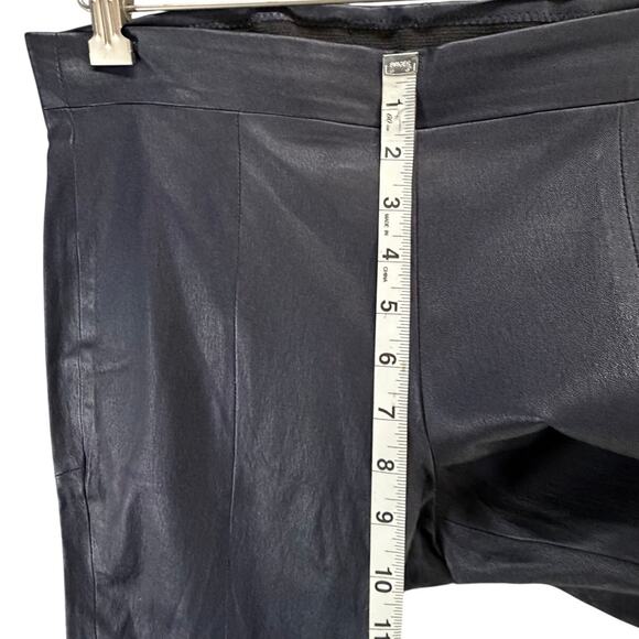 Tory Burch Ally Leather Pants Small Blue Slim Modern Classic Chic City Night Out - Picture 6 of 12